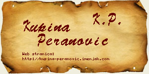 Kupina Peranović vizit kartica